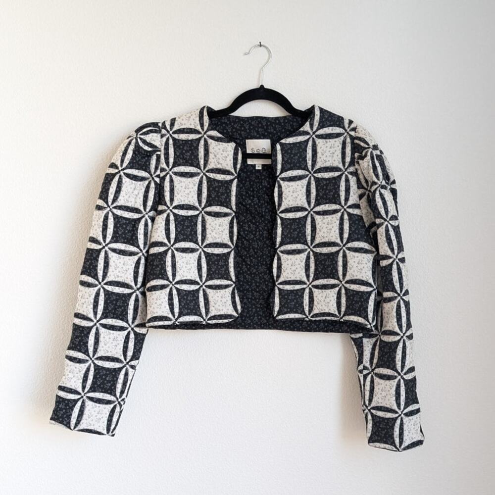 Sea New York Black and White Geometric Jacket